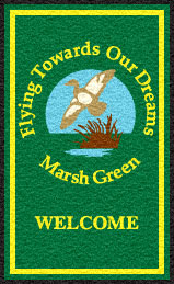 07 marsh green welcome mat